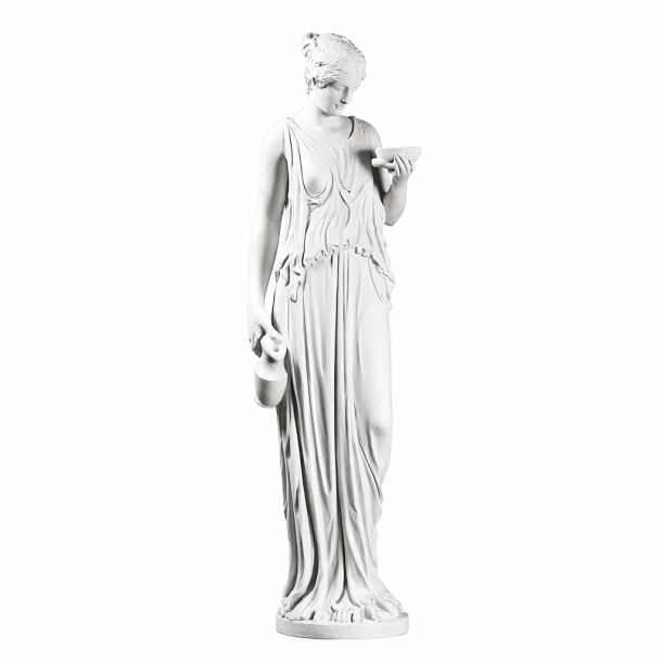 Marmor statue � Hebe 140 cm, frostsikker havefigur