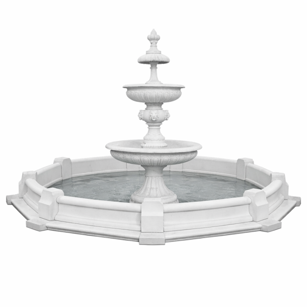 Havefont�ne i marmor � komplet s�t 13