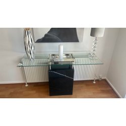 Marmor konsol bord med glasplade