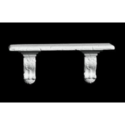 Gips konsol - med 2 Konsoller 22 cm, v�gdekoration