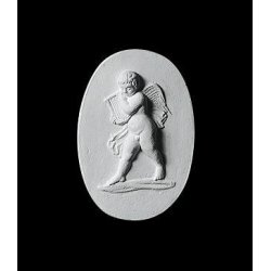 Gips Relief - Musiker 27 cm, v�gdekoration