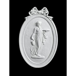 Relief Dame med tomt fad