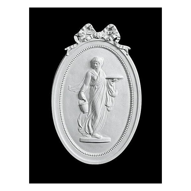 Relief Dame med tomt fad