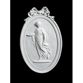 Relief Dame med fyldt fad