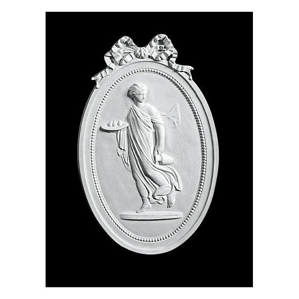 Relief Dame med fyldt fad