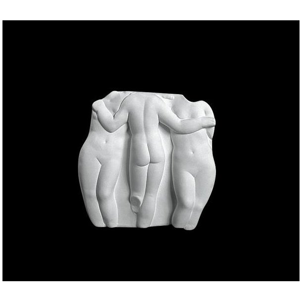 Relief Tre gratier st�bt i marmor