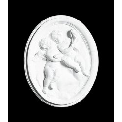  Gips Relief - Engel med kl�de 48 cm, v�gdekoration