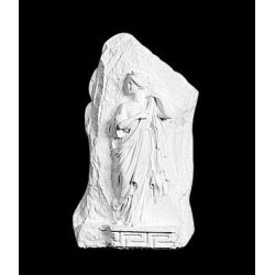  Gips Relief - Dame med kl�de 33 cm, v�gdekoration