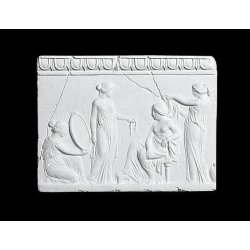  Gips Relief - Afrodites bad 35 cm, v�gdekoration