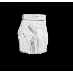  Gips Relief - Dame med pandeb�nd 22 cm, v�gdekoration