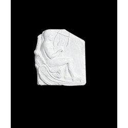  Gips Relief - Mand med harpe 22 cm, v�gdekoration