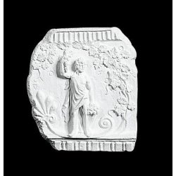  Gips Relief - Mand med vindruer 35 cm, v�gdekoration