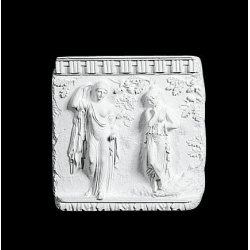  Gips Relief - Damer med �bler 31 cm, v�gdekoration