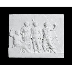  Gips Relief - 2 m�nd &amp; 2 damer 42 cm, v�gdekoration