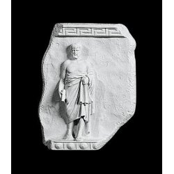  Gips Relief - Filosof med papyrus 37 cm, v�gdekoration
