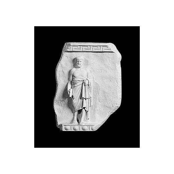 Relief Filosof med papyrus