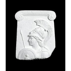  Gips Relief - Kriger med hjelm 43 cm, v�gdekoration